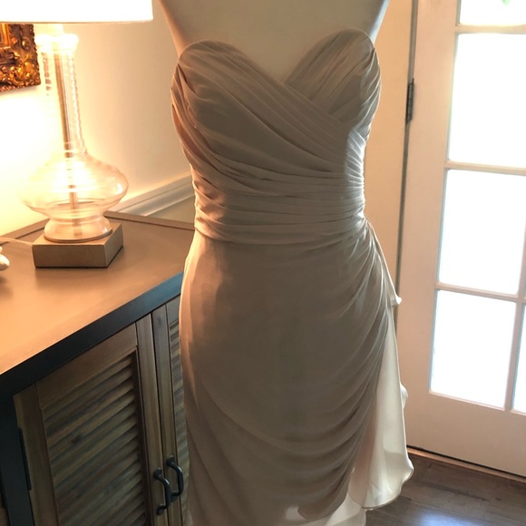 NWT! WATTERS FRENCH VANILLA CRINKLE CHIFFON DRESS - Picture 12 of 12